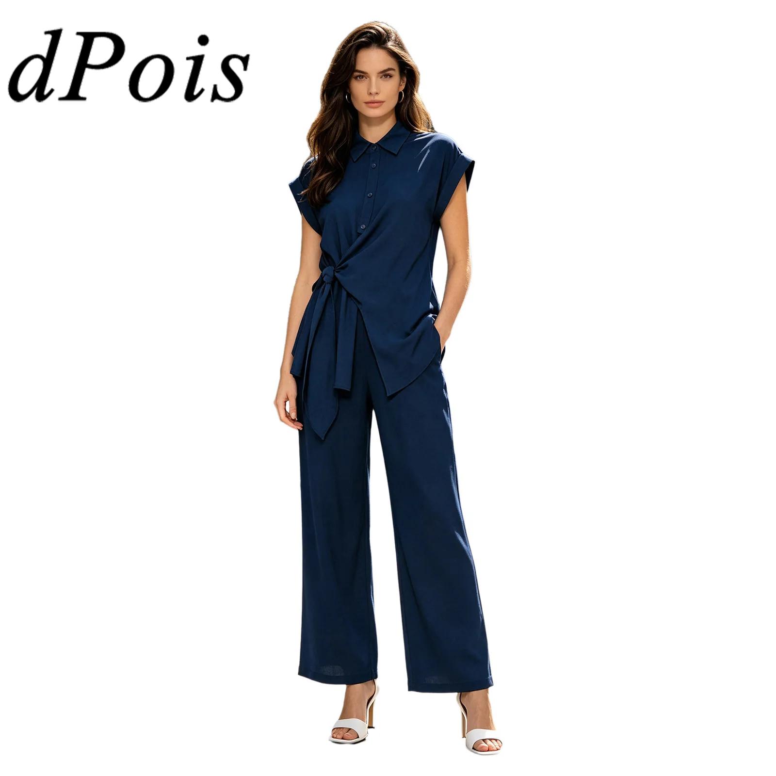 Women Formal Blouses For Evening Wear - Setelan kasual wanita 2 potong, terdiri