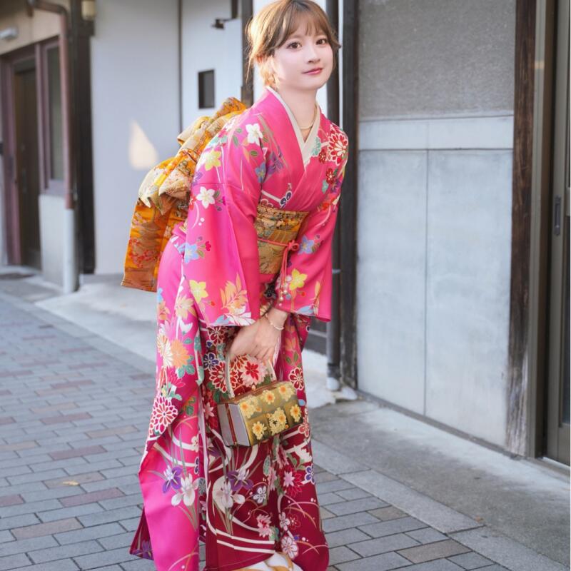 Women Formal Wear For Meeting - Kimono Tradisional Jepang Berdetail Vibrating Sleeve