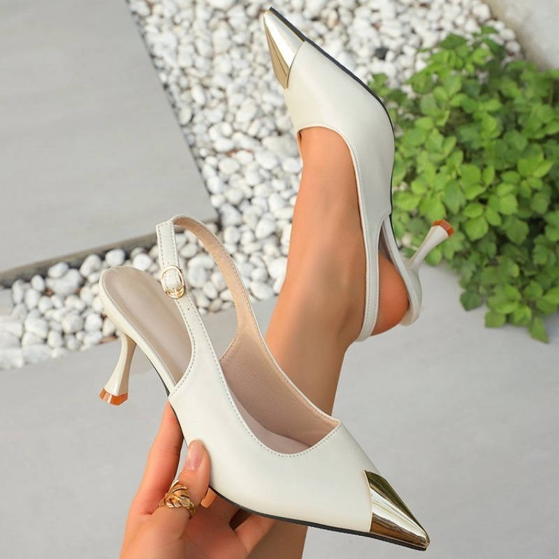 Kitten Heel Women - Sepatu Slingback Wanita Ujung Runcing Hak