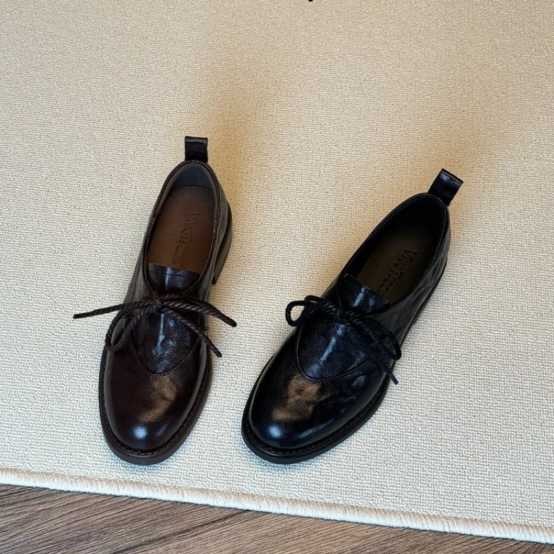 Kitten Heel Women - Sepatu Loafer Wanita Model Tali Vintage