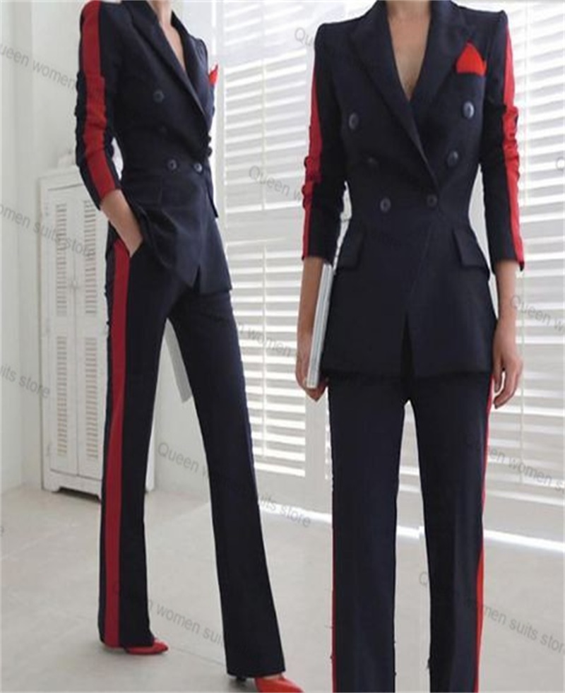 Women Formal Wear Trousers - Setelan pakaian wanita, merah hitam musim