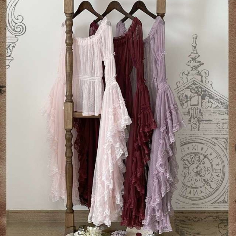 Women'S Formal Wear Blouse - Kemeja Lolita Elegan Vintage Victoria Wanita,