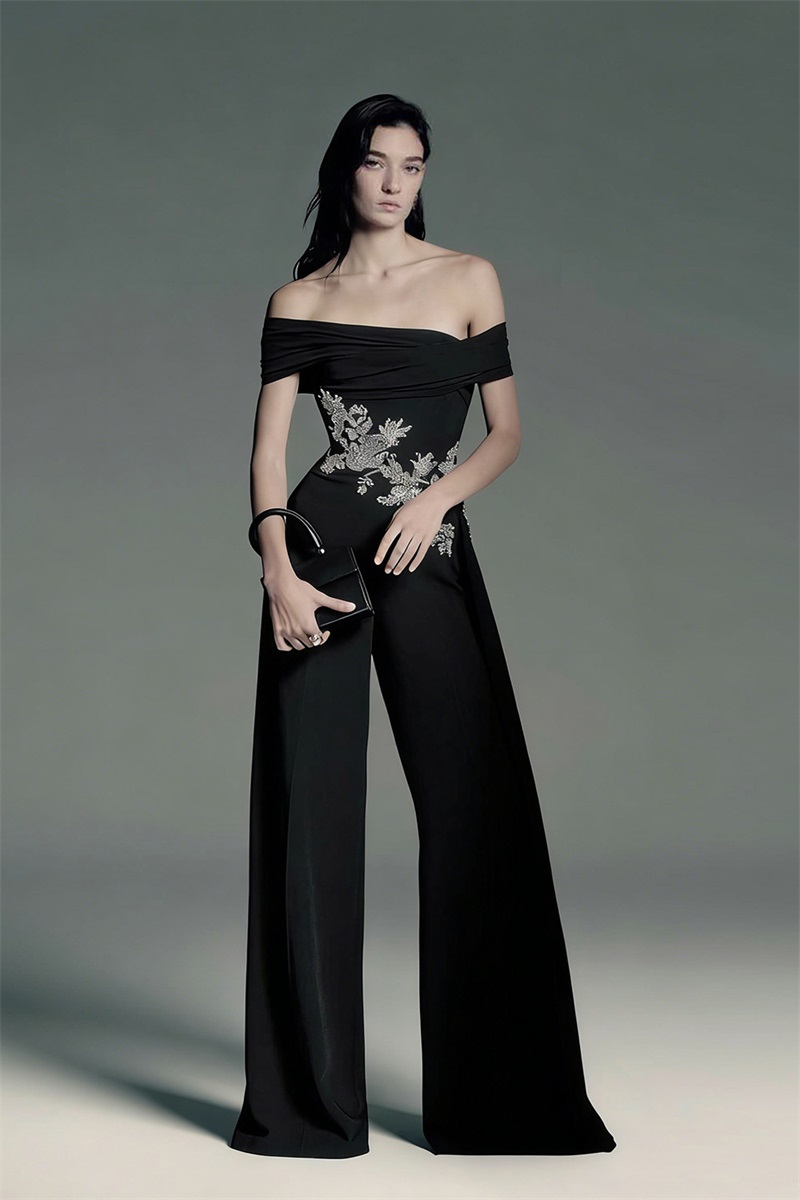 Jumpsuit Wanita Kristal Hitam  - Women'S Formal Jumpsuit Evening Wear ulasan dan harga