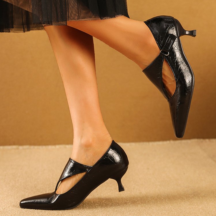 Sepatu Wanita Hak Kitten Retro - Kitten Heel Women ulasan dan harga