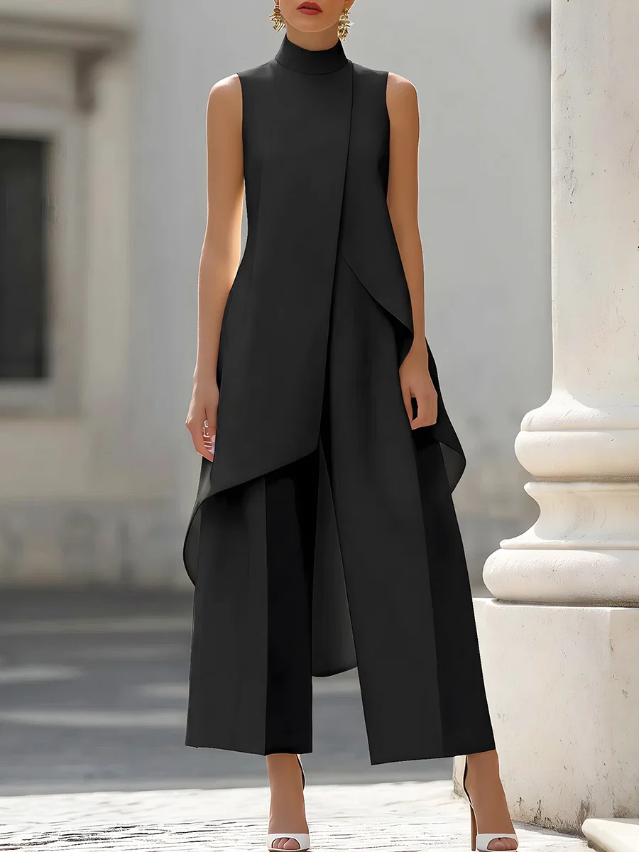 Jumpsuit tanpa lengan, kerah t - Women'S Formal Jumpsuit Evening Wear ulasan dan harga