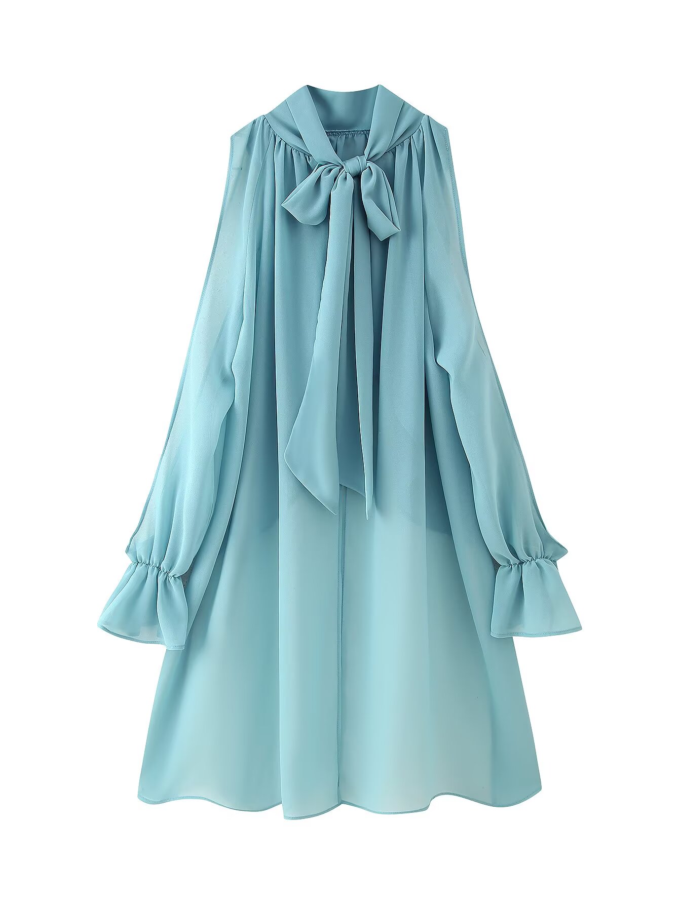 Kemeja Berjenjang Ruffle Lenga - Women'S Formal Wear Blouse ulasan dan harga