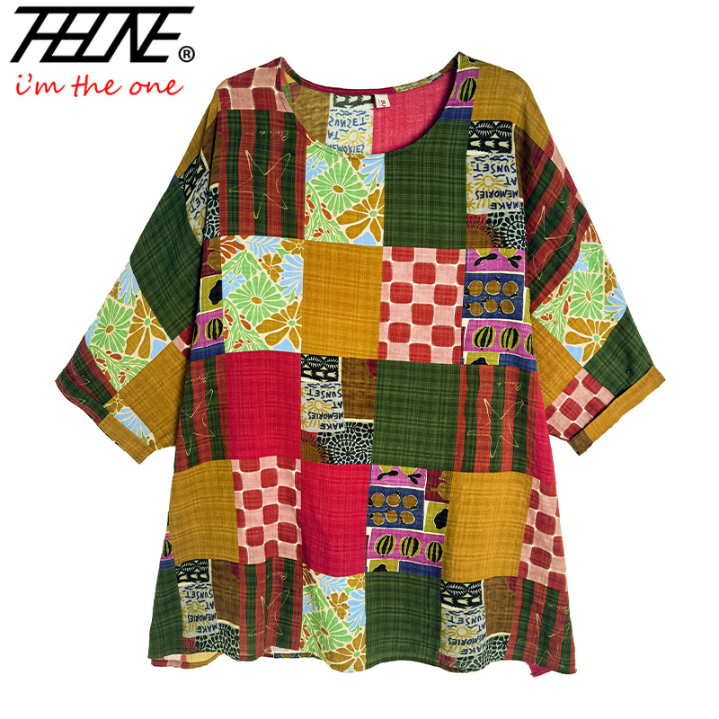 THHONE Kemeja Wanita Cetak Lon - Women'S Formal Wear Blouse ulasan dan harga
