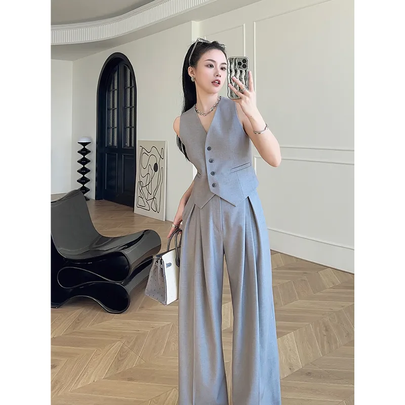 Setelan Rompi Tanpa Lengan dan - Women Formal Wear Trousers ulasan dan harga