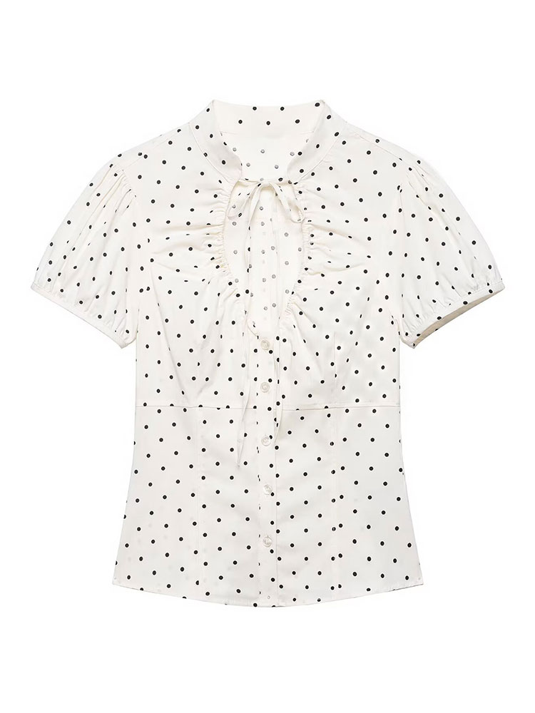 HH Vintage Retro Kemeja Putih  - Women Formal Blouses For Evening Wear ulasan dan harga