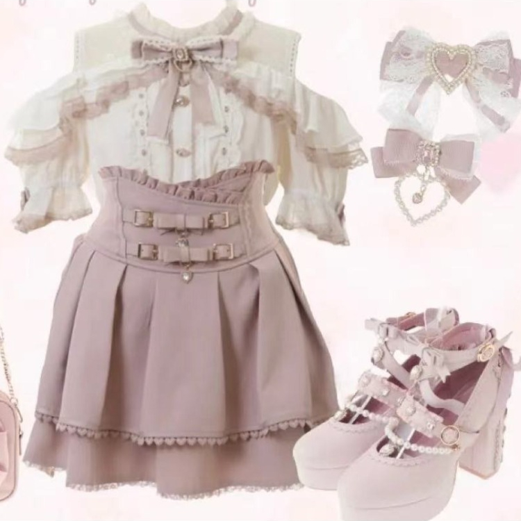 Blus Lolita Jepang Bergaya Ruf - Women Formal Blouses For Evening Wear ulasan dan harga
