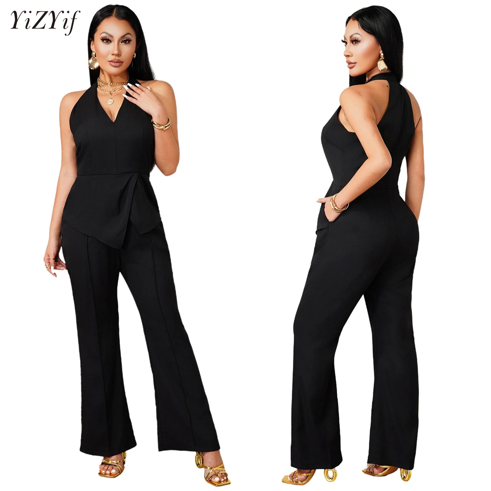 Jumpsuit Tanpa Lengan Berkerah - Women'S Formal Jumpsuit Evening Wear ulasan dan harga