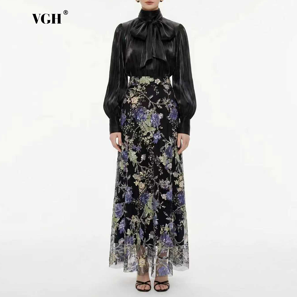 VGH Set Dua Potong Motif Bunga - Women Formal Blouses For Evening Wear ulasan dan harga
