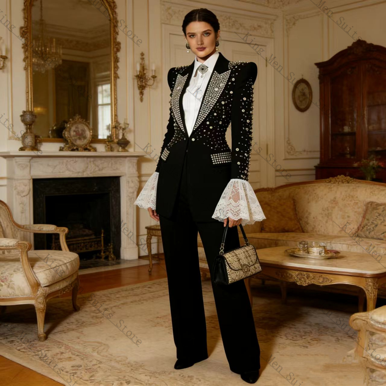 Setelan Wanita Hitam Kristal 2 - Women Formal Wear Trousers ulasan dan harga
