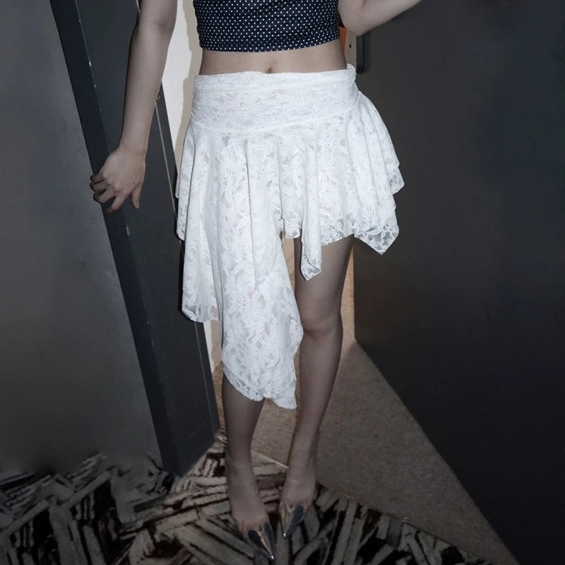 Rok Mini Asimetris Renda Croch - Women Formal Wear Look ulasan dan harga