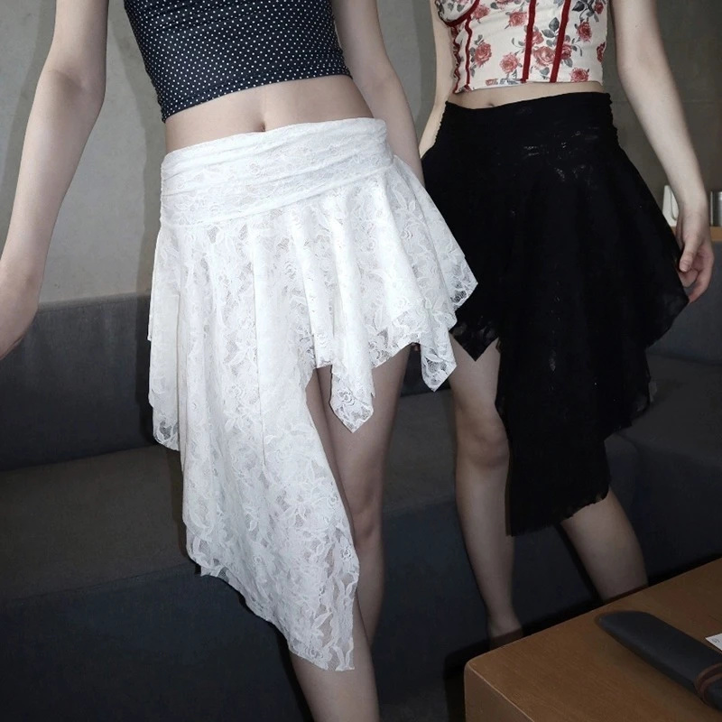 Rok Mini Asimetris Renda Croch - Women Formal Wear Look ulasan dan harga
