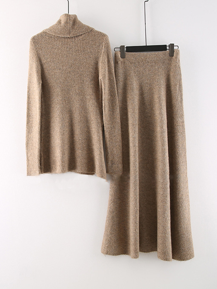 Setelan Dua Potong: Sweater Wa - Turtleneck Bodysuit Office ulasan dan harga