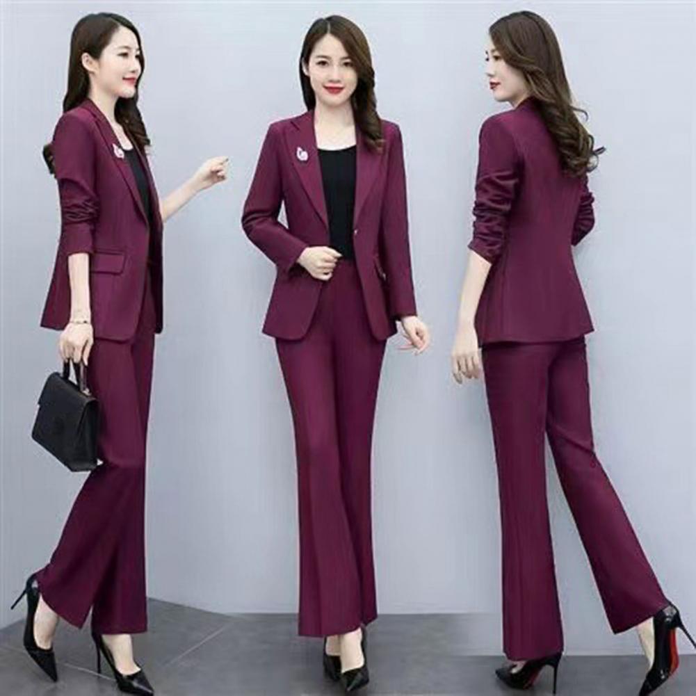 2 Pcs/Set Setelan Jas Formal W - Women Formal Wear Trousers ulasan dan harga
