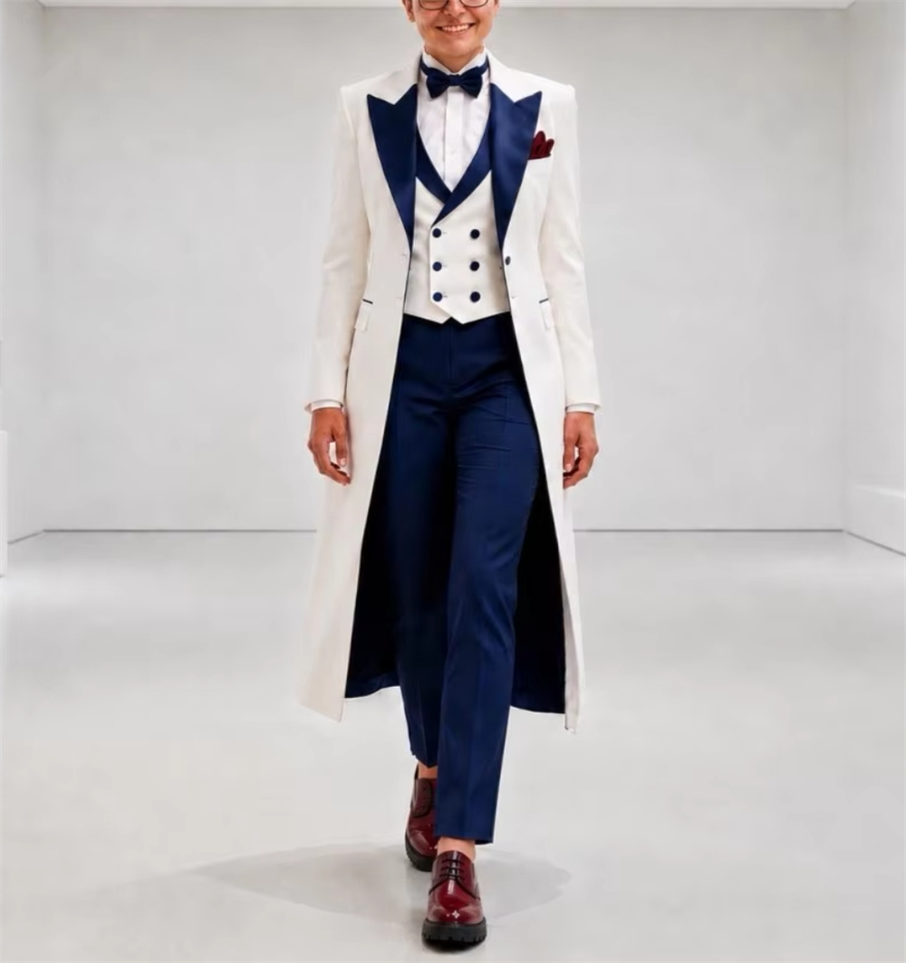 Jas Wanita Biru Navy Putih, Se - Women'S Formal Wear Wedding ulasan dan harga