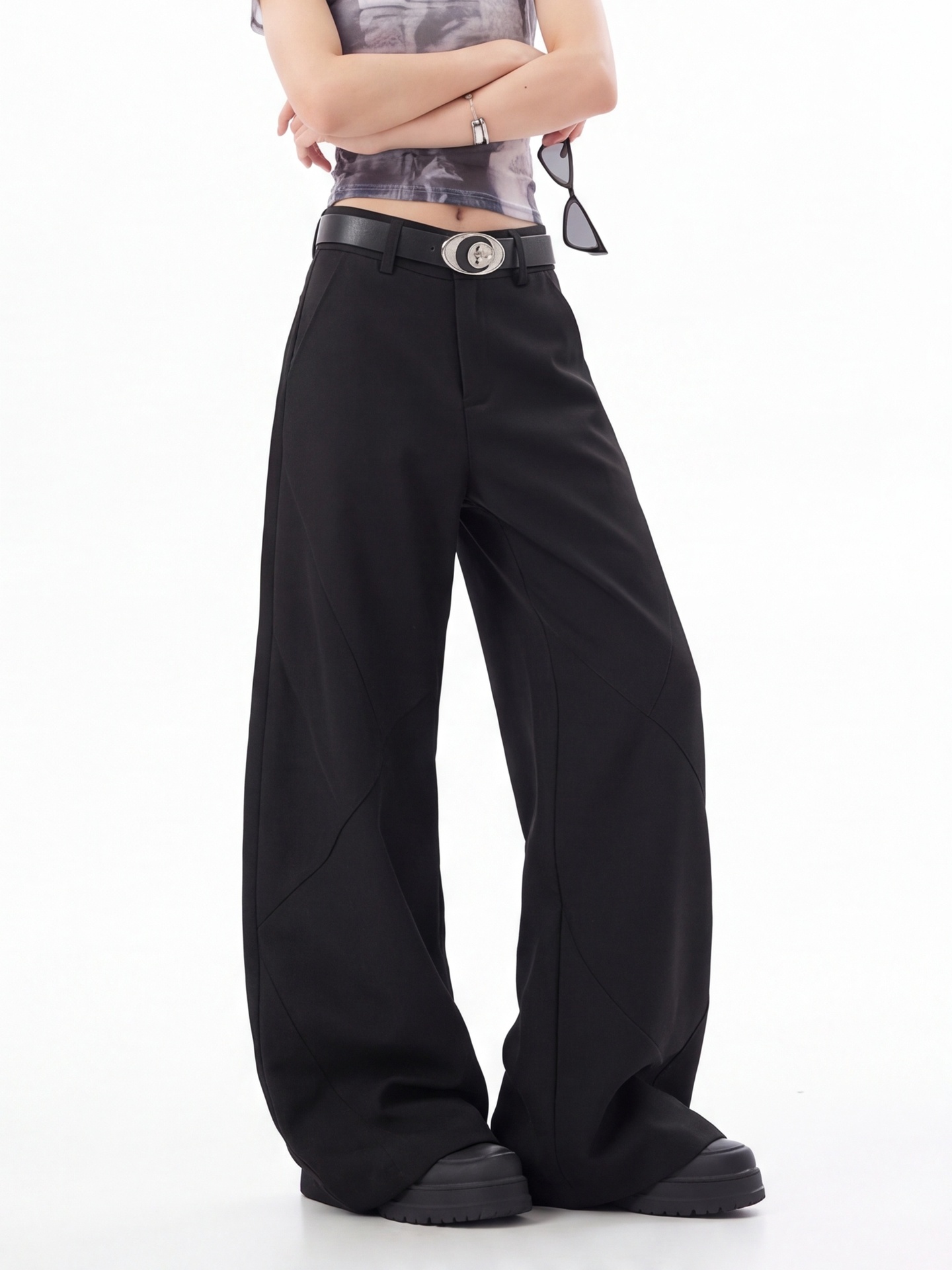 Celana Panjang Hitam Pinggang  - Tailored Trouser Wide ulasan dan harga