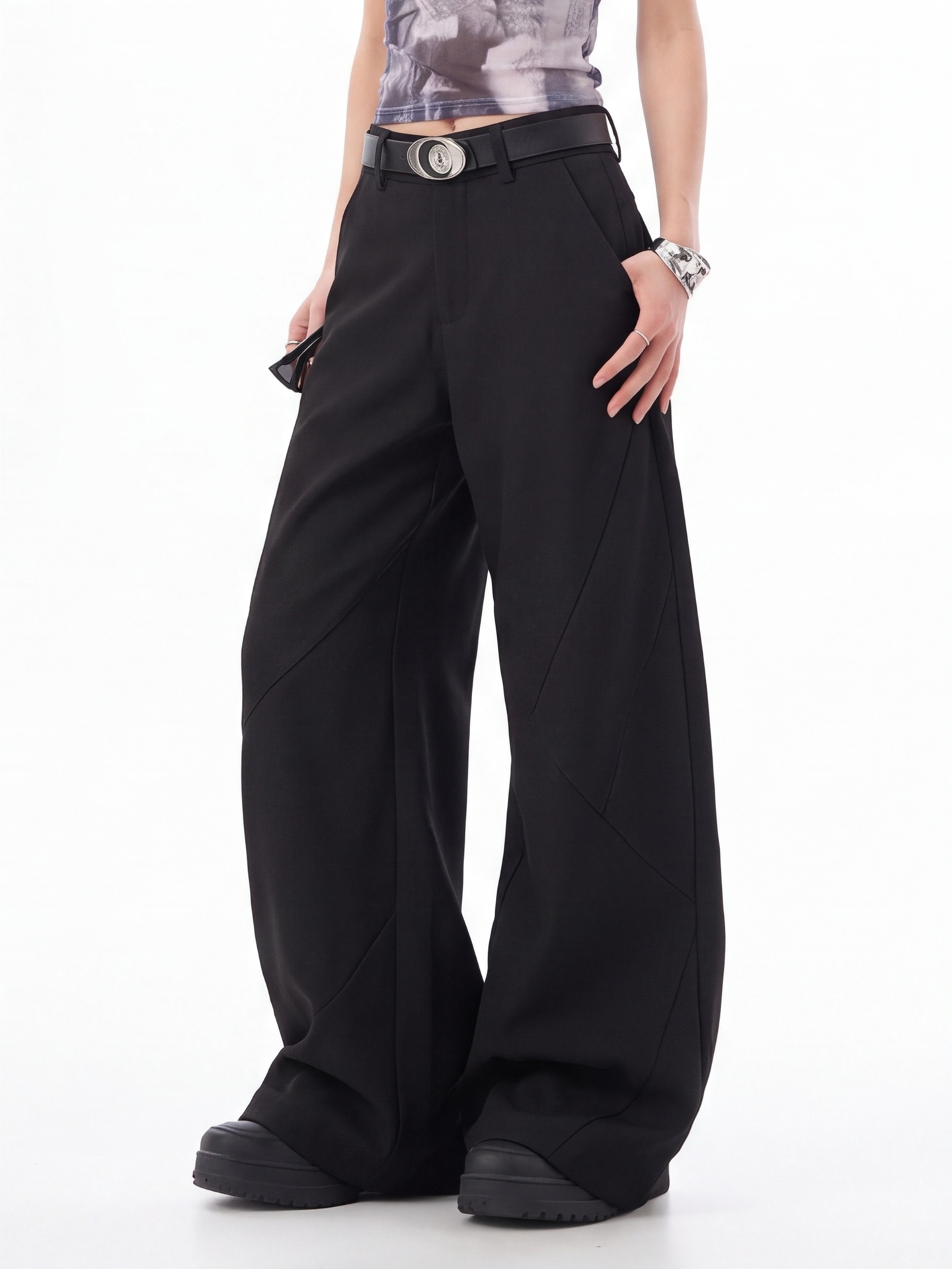 Celana Panjang Hitam Pinggang  - Tailored Trouser Wide ulasan dan harga